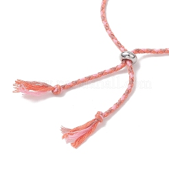 Изготовление браслетов из хлопкового шнура в технике макраме&nbsp;AJEW-JB01536-01