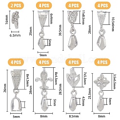 30 шт. 8-х стильная стойка с покрытием из латуни с микропаве прозрачный кубический цирконий ледорубы зажимные скобы и защелкивающиеся скобы&nbsp;KK-HY0002-82