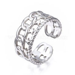 Кольцо-манжета в форме звезды из нержавеющей стали марки 304&nbsp;RJEW-T023-03P