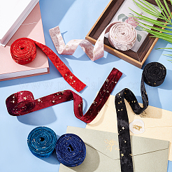 12м двухцветная двухсторонняя полиэстеровая бархатная лента LCW-AR0001-01