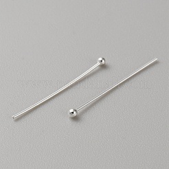 925本のスターリングシルバーボールヘッドピン  ジュエリー作りのための  銀  24ゲージ  21x0.5mm  ヘッド：1.5mm&nbsp;STER-WH0019-07C