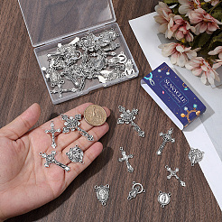 48 Stück 8 Stile DIY Legierung Anhänger und Link Zubehörse Kits&nbsp;FIND-SC0021-29