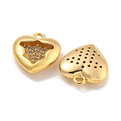 Pendentifs en laiton zircon cubique transparent&nbsp;KK-U006-07G-02