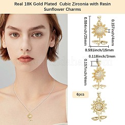 Подвески из кубического циркония с покрытием из латуни KK-BBC0020-64