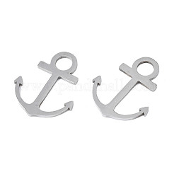 変色しない201ステンレススチールペンダント  レーザー切断  アンカー  ステンレス鋼色  19.5x16x1mm  穴：4mm&nbsp;STAS-T044-266P