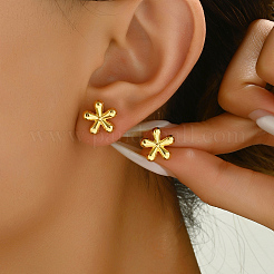 Серьги-гвоздики из нержавеющей стали в форме цветка FM0069