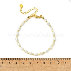 Armbänder aus natürlichen Süßwasserzuchtperlen mit Kartoffelmotiven für Damen&nbsp;BJEW-JB13747