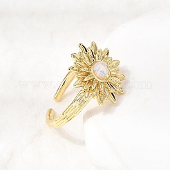 Кольца-манжеты из латуни и смолы для женщин&nbsp;RJEW-K312-06G