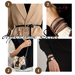 Cordon de bijoux en cuir plat&nbsp;WL-GF0001-07A-02