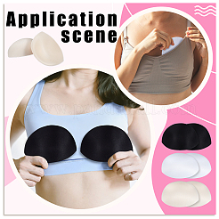6 paire de coussinets de soutien-gorge en éponge de 3 couleurs&nbsp;DIY-BC0016-71