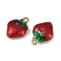 Подвески из эмали из нержавеющей стали 304 в виде клубники&nbsp;STAS-L290-21C-G