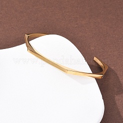 Браслеты-манжеты из нержавеющей стали 304&nbsp;BJEW-P373-01G