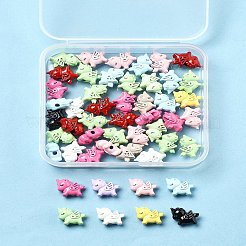 50шт окрашенные распылением бусины из сплава FIND-FS0004-11