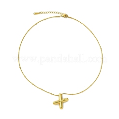 Кулон с заглавной буквой из нержавеющей стали 304 с ионным покрытием (IP)&nbsp;NJEW-R265-05G-X