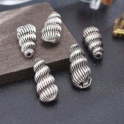 Сплавочные овальные бусины тибетского стиля  TIBEB-A004-029TAS-NR