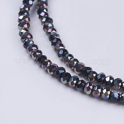 Стеклянные бусины с гальваническим покрытием &nbsp;GLAA-F078-FP04