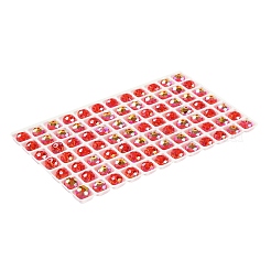 Ab色のメッキガラスビーズ  多面カット  ラウンド  レッド  8x5.5~6mm  穴：1.4~1.6mm  336個/セット&nbsp;EGLA-P059-03B-AB01