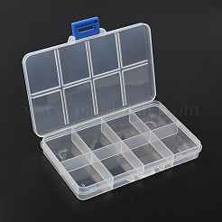 8 grilles contenants de stockage de perles en plastique&nbsp;CON-WH0084-59