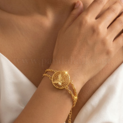 Bracelet en corde à maillons creux en alliage&nbsp;WGE1F9A-02