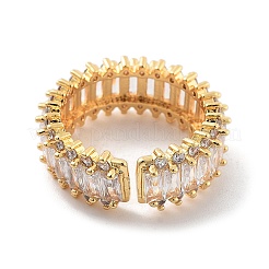 Открытые манжеты из латуни с фианитами&nbsp;RJEW-B053-06