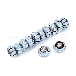 Handgefertigte Glasperlen mit Messingkern im europäischen Stil&nbsp;LAMP-N044-01S-02