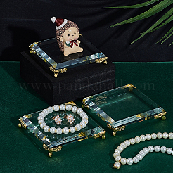 Квадратные прозрачные стеклянные подставки для дисплеев AJEW-WH0816-099G