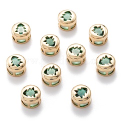 Настоящие 18-каратные позолоченные многожильные звенья из латуни с инкрустацией из кубического циркония KK-A154-01G-G