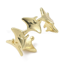 Латунь манжеты кольца RJEW-H256-22G