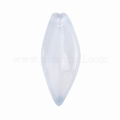 クリアガラスペンダント  花弁  ゲインボロ  21.5x8x5mm  穴：1mm&nbsp;GLAA-B004-01H
