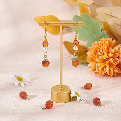 6 шт. подвески из натурального агата персикового цвета G-OC0004-36