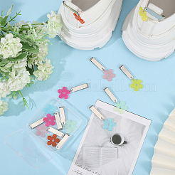 12 шт. 6-х цветные акриловые подвески для обуви&nbsp;HJEW-CA00022