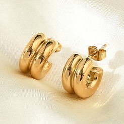 Серьги-гвоздики из нержавеющей стали 304&nbsp;EJEW-U051-02G