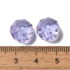 K9ガラス模造オーストリアクリスタルビーズ  多面カット  ロンデル  紫色のメディア  12x8mm  穴：1.2~1.5mm&nbsp;GLAA-D015-01C-02