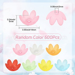 600 шт. матовые акриловые колпачки для бусин&nbsp;MACR-SC0002-46