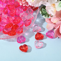 80шт 4 цвета прозрачные акриловые бусины&nbsp;TACR-CA0001-33