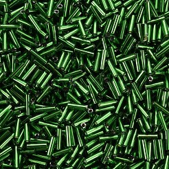 Никелированный стеклянные бусины стеклярус&nbsp;SEED-S046-01B-27