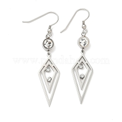 Серьги-подвески в форме ромба из нержавеющей стали 304&nbsp;EJEW-Z129-10P