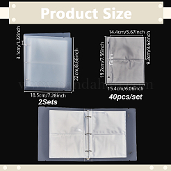 Cartelle portadocumenti in plastica PP con fogli mobili in ferro&nbsp;AJEW-WH0481-737
