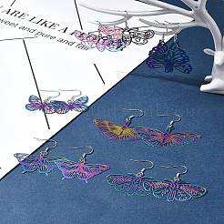 Наборы для изготовления украшений в виде бабочки из нержавеющей стали 201 с травленым металлом DIY-FS0007-47