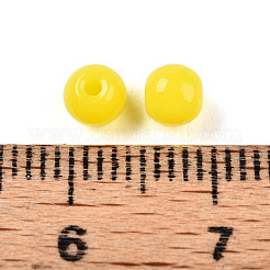 Непрозрачные однотонные стеклянные бусины&nbsp;GLAA-N007-4mm-A09