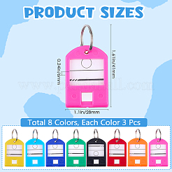 24 шт. 8-х цветные полипропиленовые (ПП) брелки&nbsp;FIND-GF0007-52