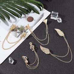 4 broche de pull suspendue à chaîne de sécurité de 4 styles&nbsp;JEWB-FG0001-03