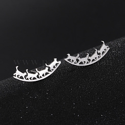 Серьги-гвоздики из нержавеющей стали 304&nbsp;LS-EJEW-H095-03P