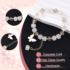 Браслеты из сплава с эмалью в форме бабочки&nbsp;BJEW-YW00009