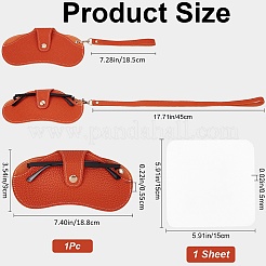 1 комплект кожаных футляров для хранения очков&nbsp;AJEW-CN0002-45E