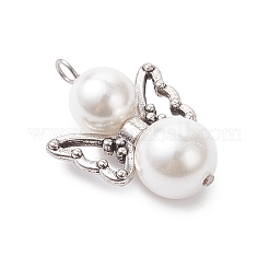 Подвески из круглого белого жемчуга&nbsp;PALLOY-JF04379-02