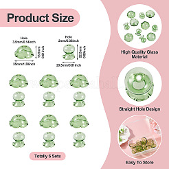 6 комплект прозрачных стеклянных колпачков&nbsp;GLAA-BY0001-07D