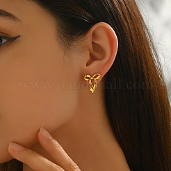 Серьги-гвоздики из нержавеющей стали с бантом UL7625