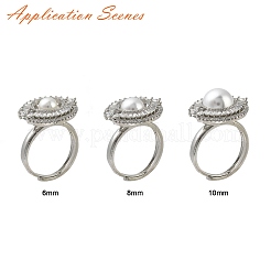 Плоские круглые латунные микрофибриллы с регулируемыми кольцами&nbsp;KK-K297-06P