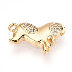 Латунные микропаве прозрачные подвески с фианитом KK-T075-05G